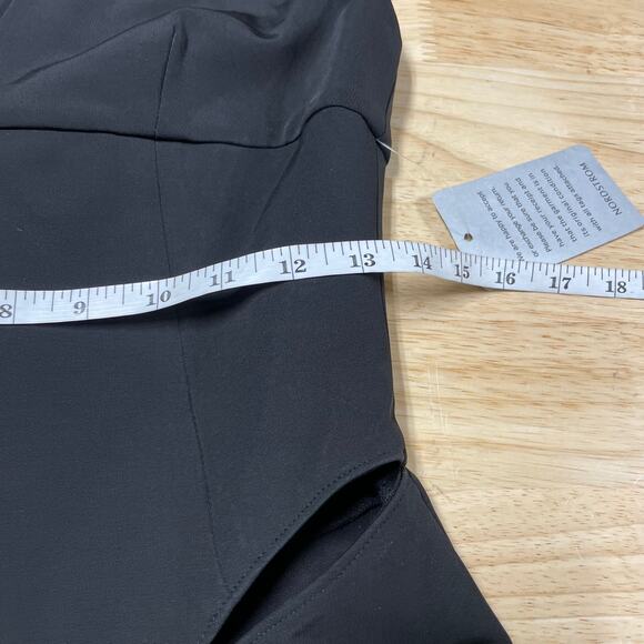 ET OCHS Ayden Plunge Neck Cutout Jersey Jumpsuit Black Size 4 Sleeveless Sexy - Picture 9 of 13